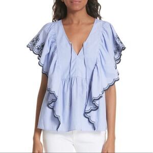 NWT Kate Spade Brooke Street Daisy Embroidered Top